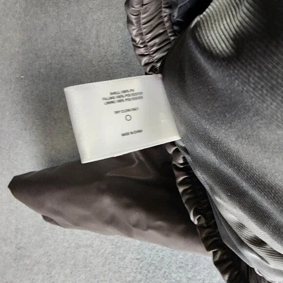 Stampd Faux Leather Oversized Cropped Bomber Jacket Men's L Charcoal Zip Closure